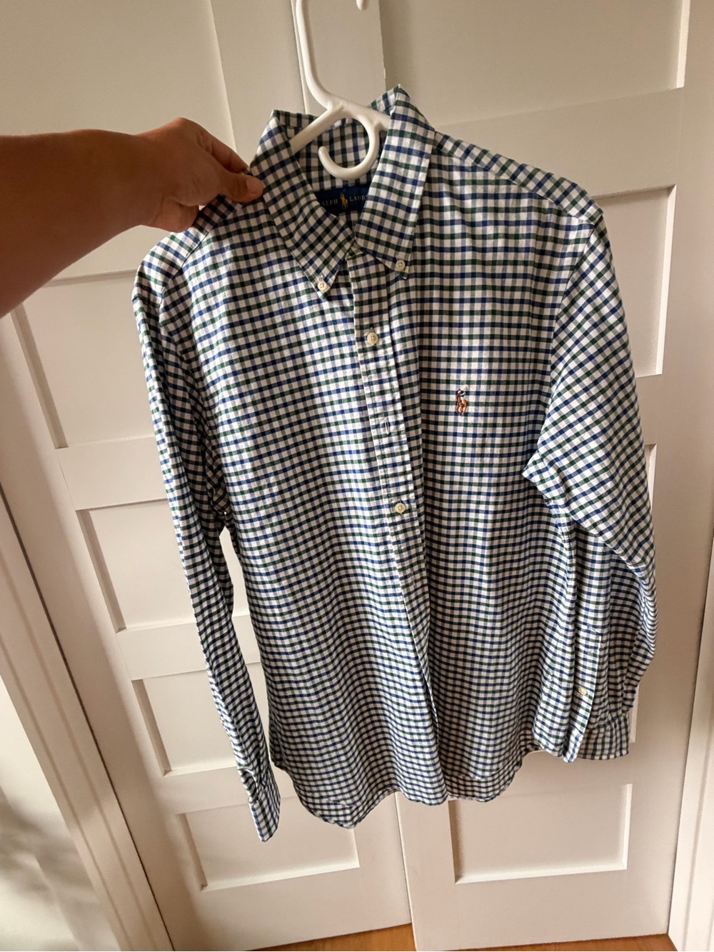 Ralph Lauren Green & Blue Gingham Button-Down Shirt